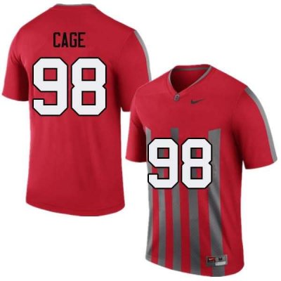 Men's Ohio State Buckeyes #98 Jerron Cage Throwback Nike NCAA College Football Jersey Jogging UGL5744RC